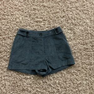 Corduroy blue shorts